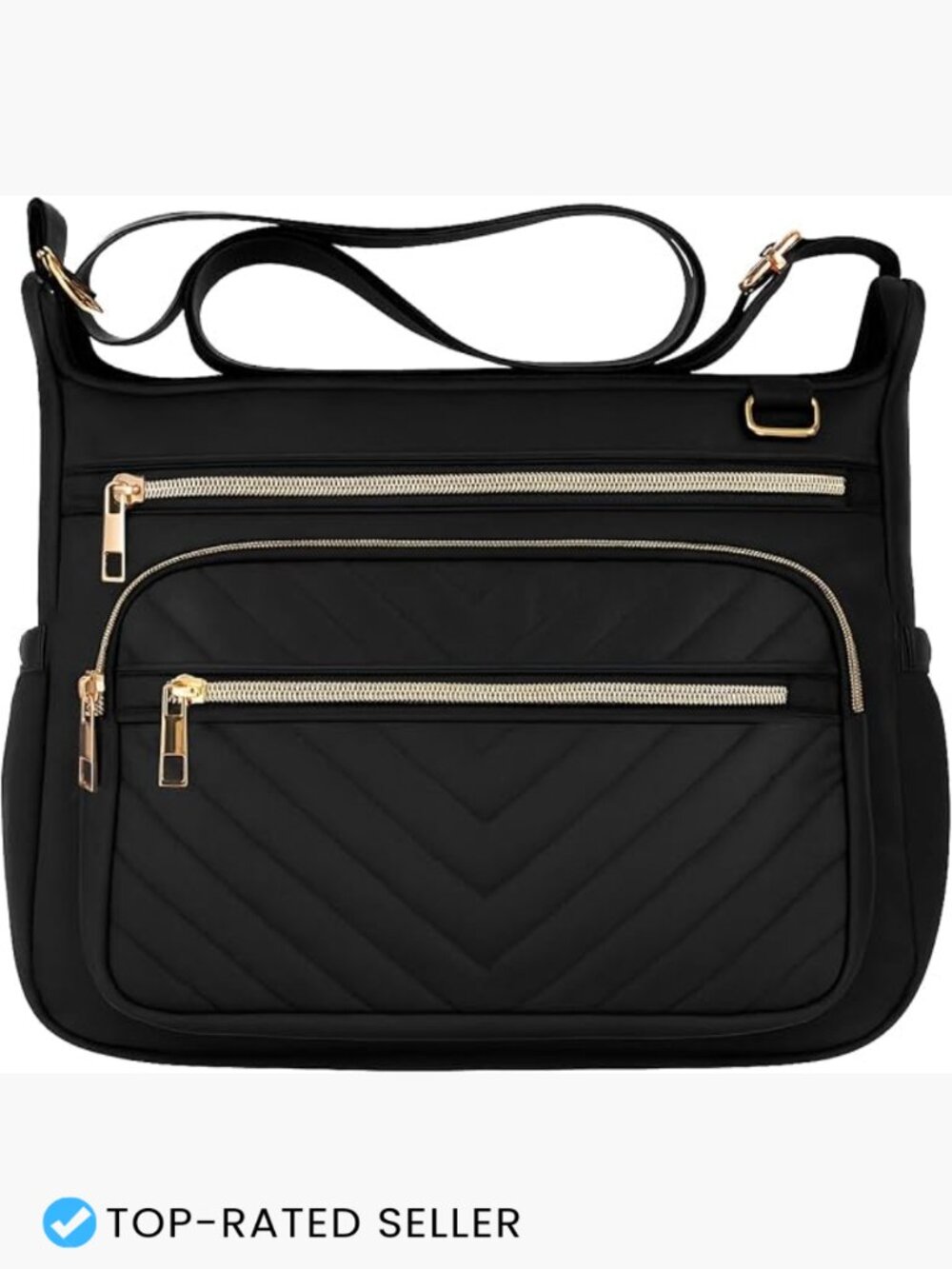Nylon RFID Anti-Theft Crossbody Bag With Multiple Pockets for Travel Work